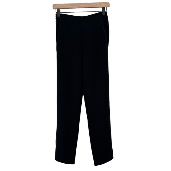 VINCE / Satin Piped Wrap Seam Pant / Navy Blue / Large - Picture 3 of 12